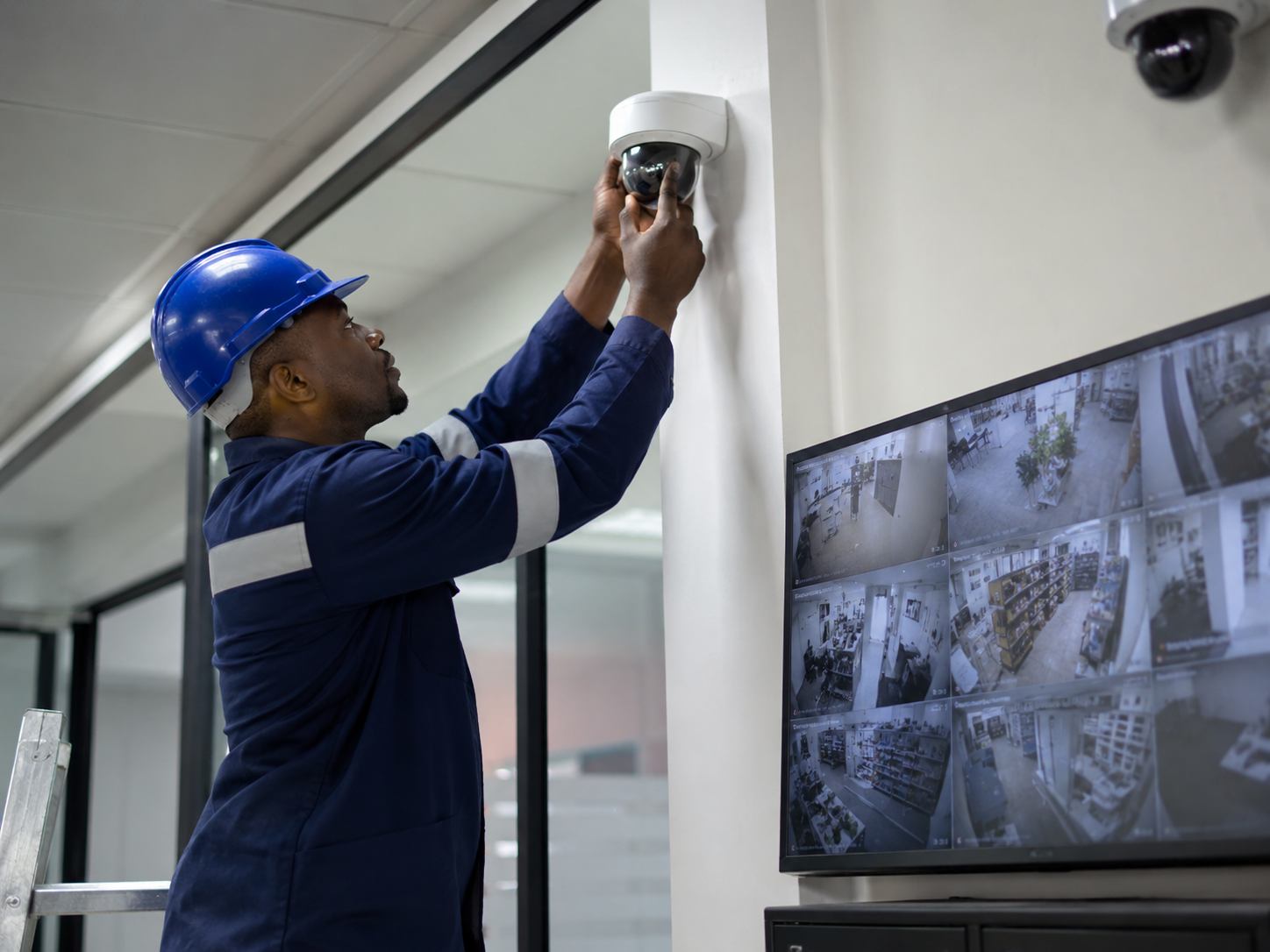 CCTV installation in progress